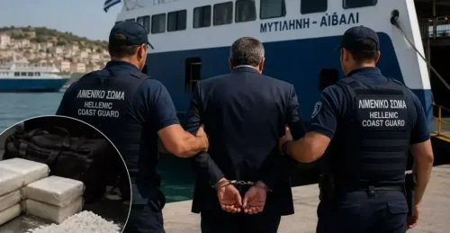 Турски корабособственик арестуван на остров Лесбос заради 2 тона кокаин